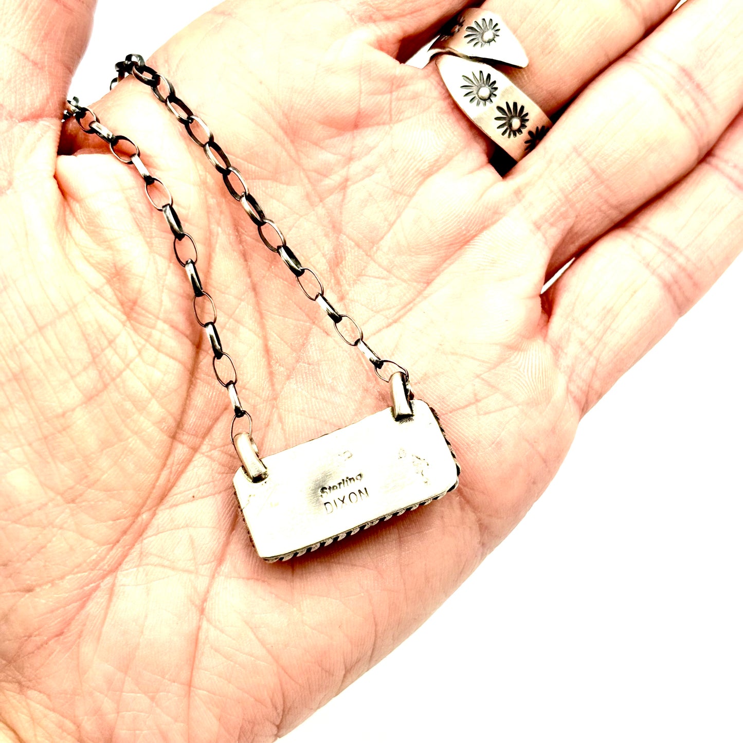 16" Red Spiny Oyster Bar Necklace By Johnny Dixon, Navajo
