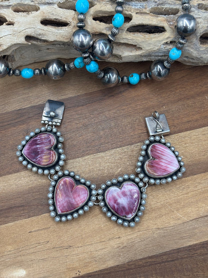 Purple Spiny #930-20 Heart Bracelet By Federico Jimenez