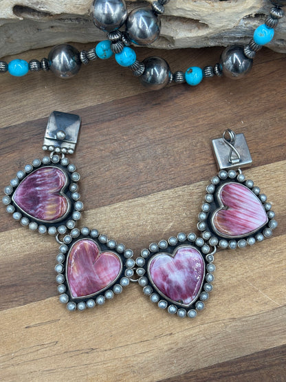 Purple Spiny #930-20 Heart Bracelet By Federico Jimenez