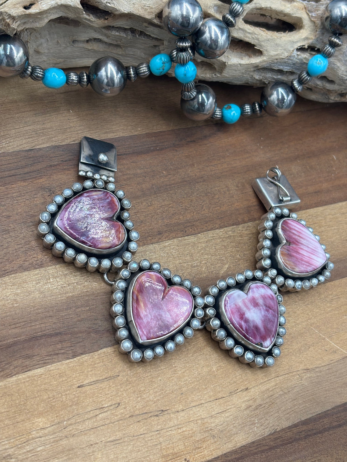 Purple Spiny #930-20 Heart Bracelet By Federico Jimenez
