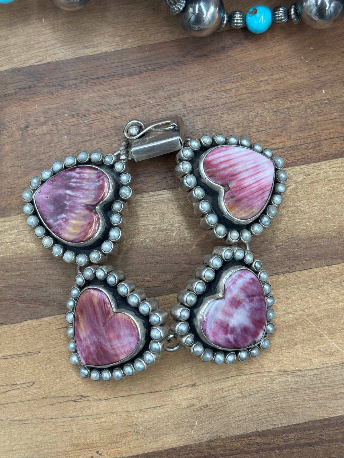 Purple Spiny #930-20 Heart Bracelet By Federico Jimenez