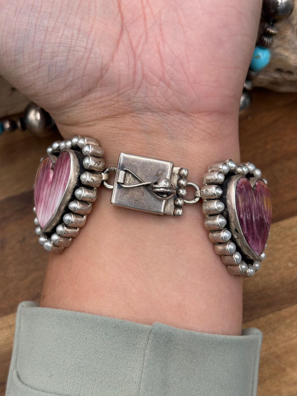 Purple Spiny #930-20 Heart Bracelet By Federico Jimenez