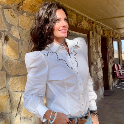 White Lightning Pearl Snap