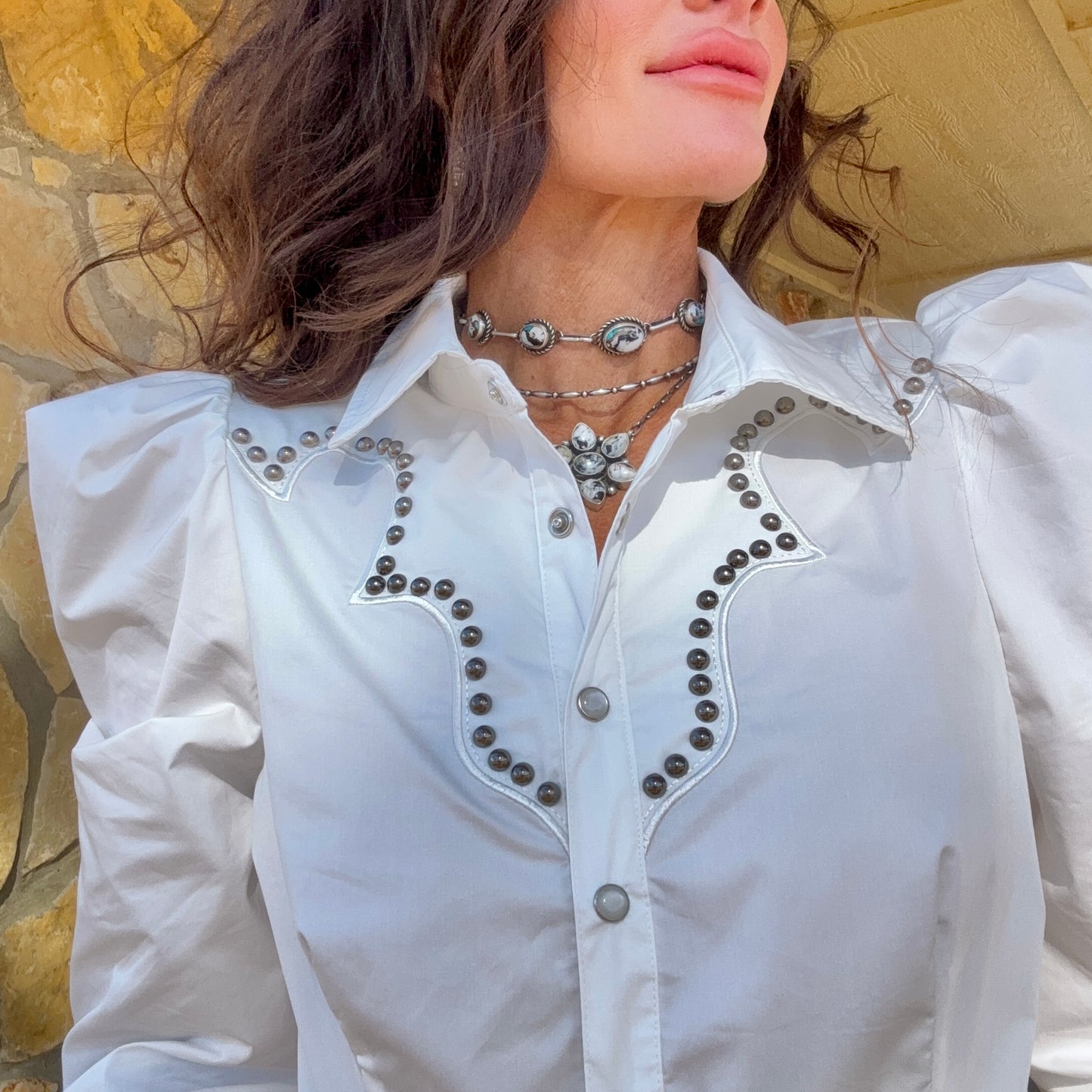 White Lightning Pearl Snap