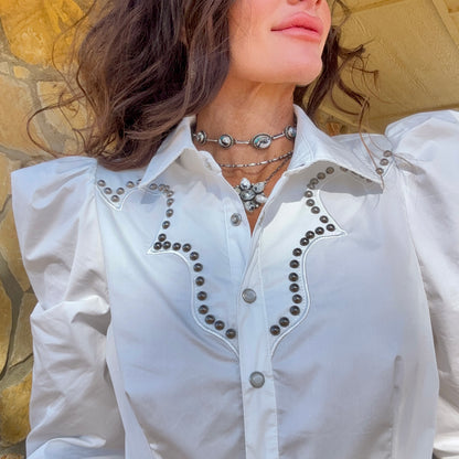 White Lightning Pearl Snap