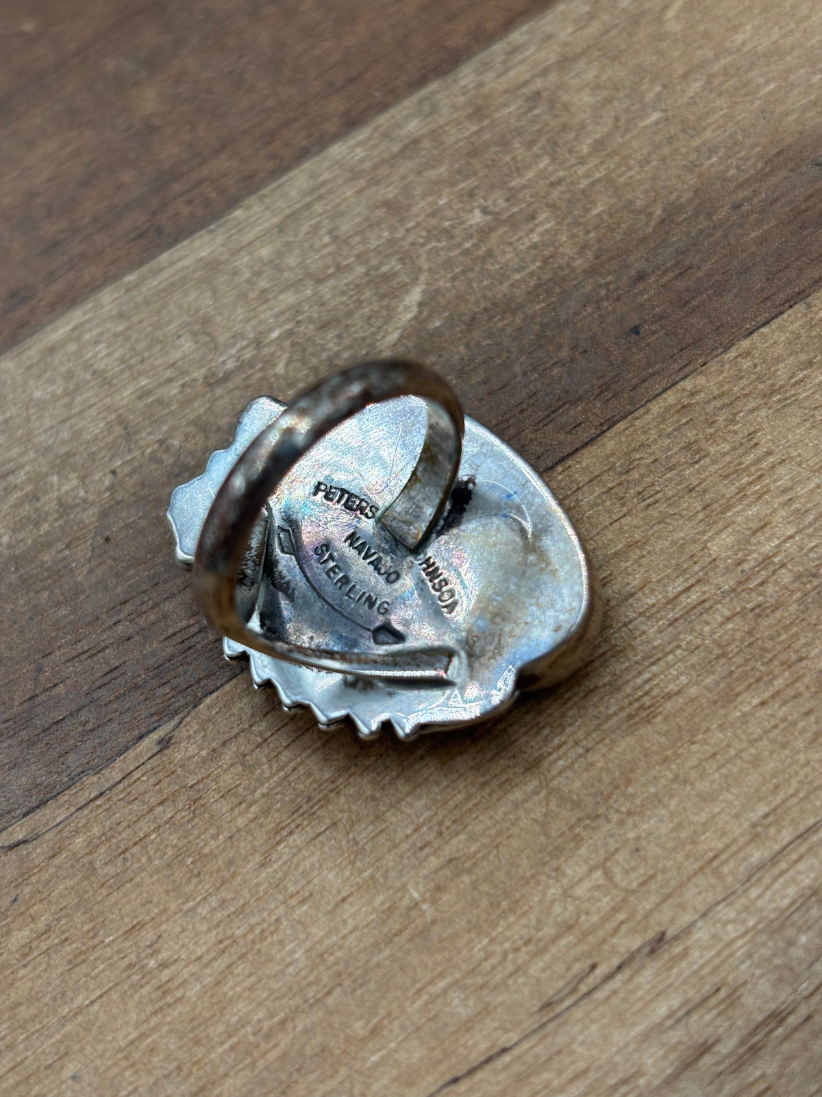 White Buffalo #101-3 Squash Blossom, Earrings, Ring, & Cuff Set