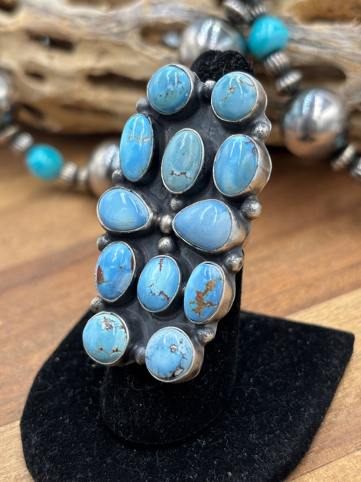 Golden Hills #917-21 Ring Size 7 by Ella Peter, Navajo