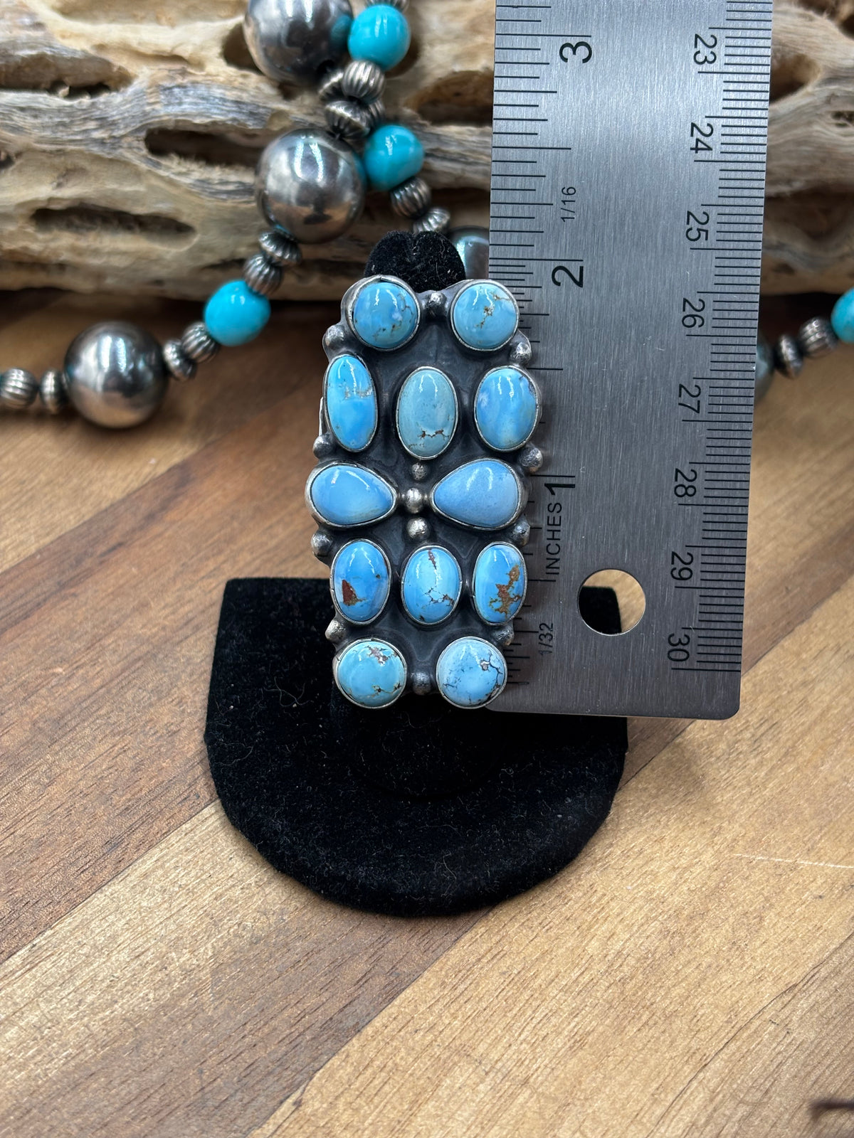 Golden Hills #917-21 Ring Size 7 by Ella Peter, Navajo