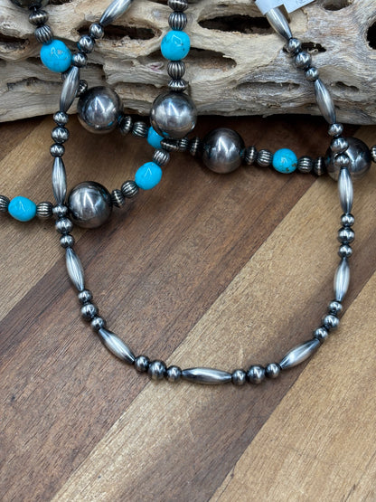 15" Torpedo #101-18 Sterling Silver Pearl Necklace