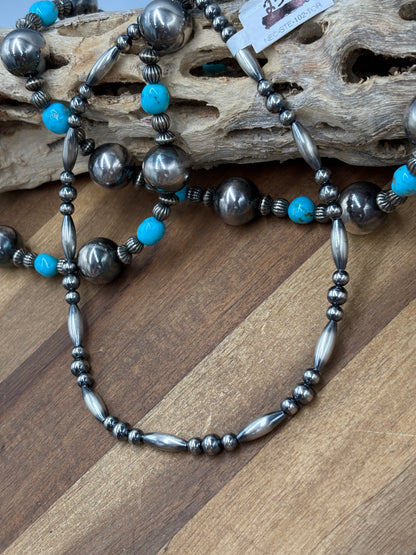 15" Torpedo #101-18 Sterling Silver Pearl Necklace