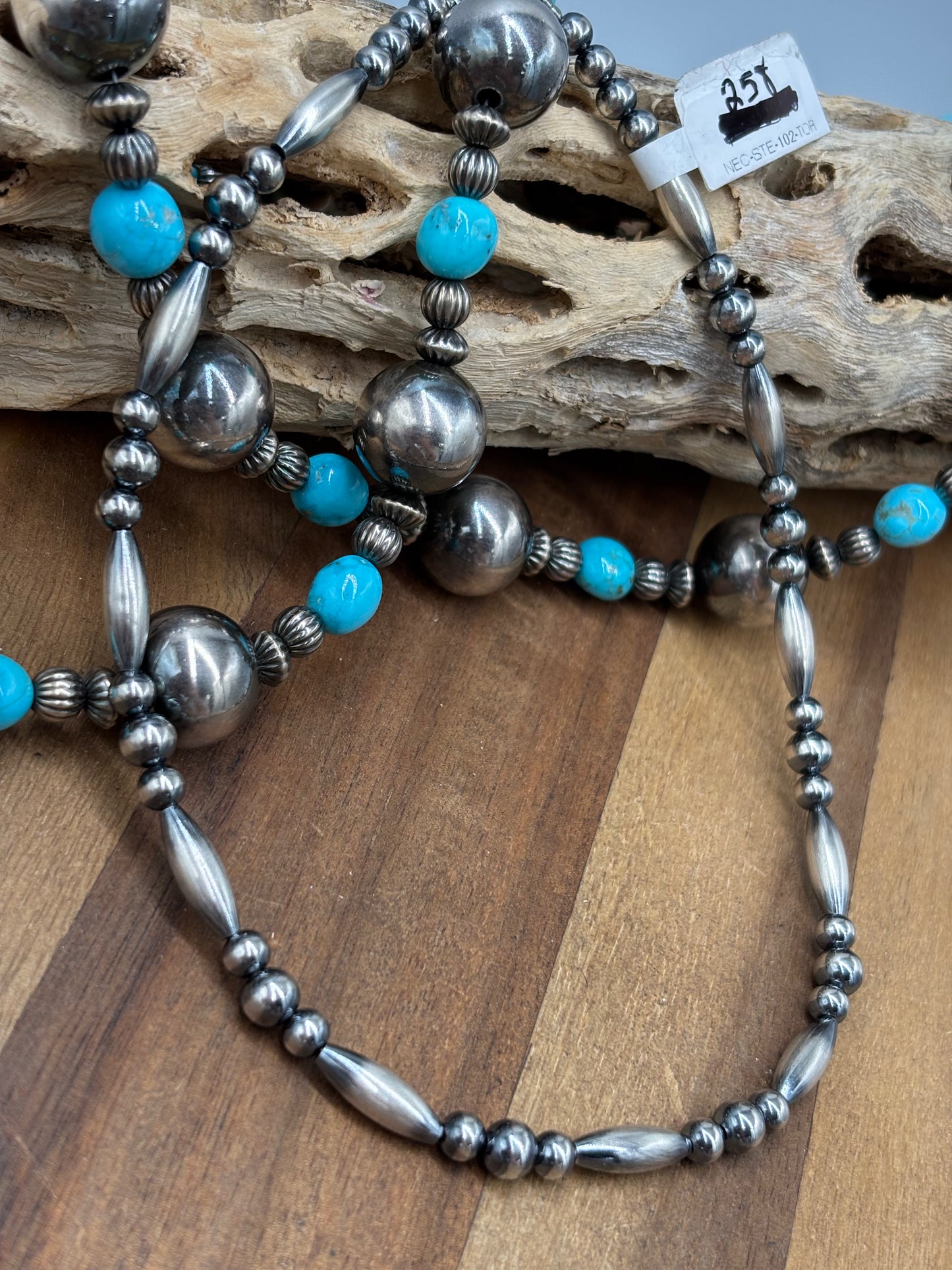 15" Torpedo #101-18 Sterling Silver Pearl Necklace
