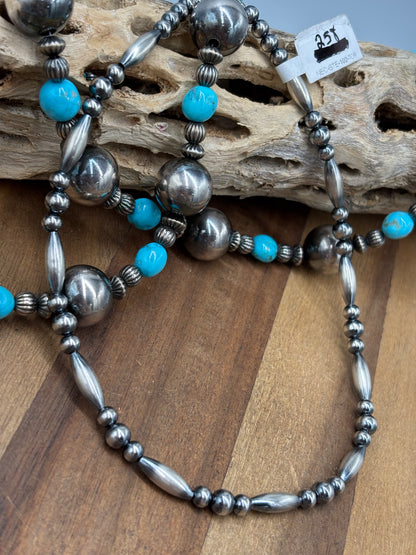 15" Torpedo #101-18 Sterling Silver Pearl Necklace
