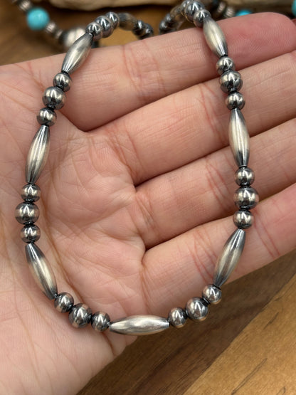 15" Torpedo #101-18 Sterling Silver Pearl Necklace