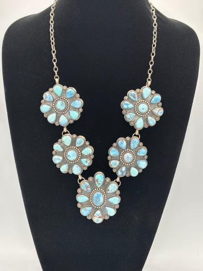 Golden Hills #917-23 Cluster Necklace by Gilbert Platero