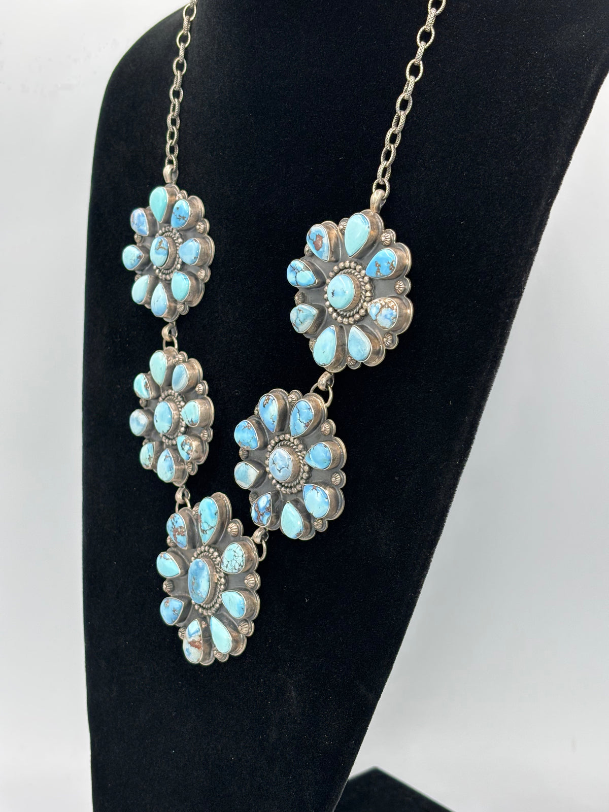Golden Hills #917-23 Cluster Necklace by Gilbert Platero