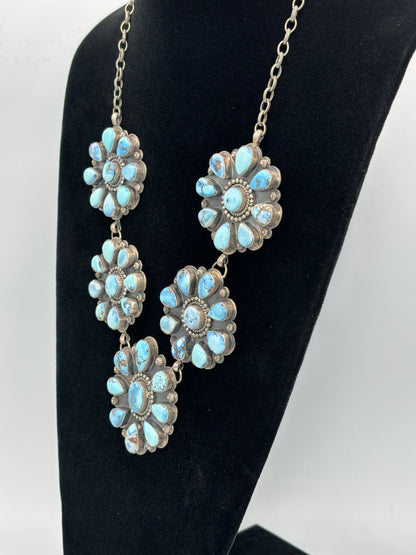 Golden Hills #917-23 Cluster Necklace by Gilbert Platero