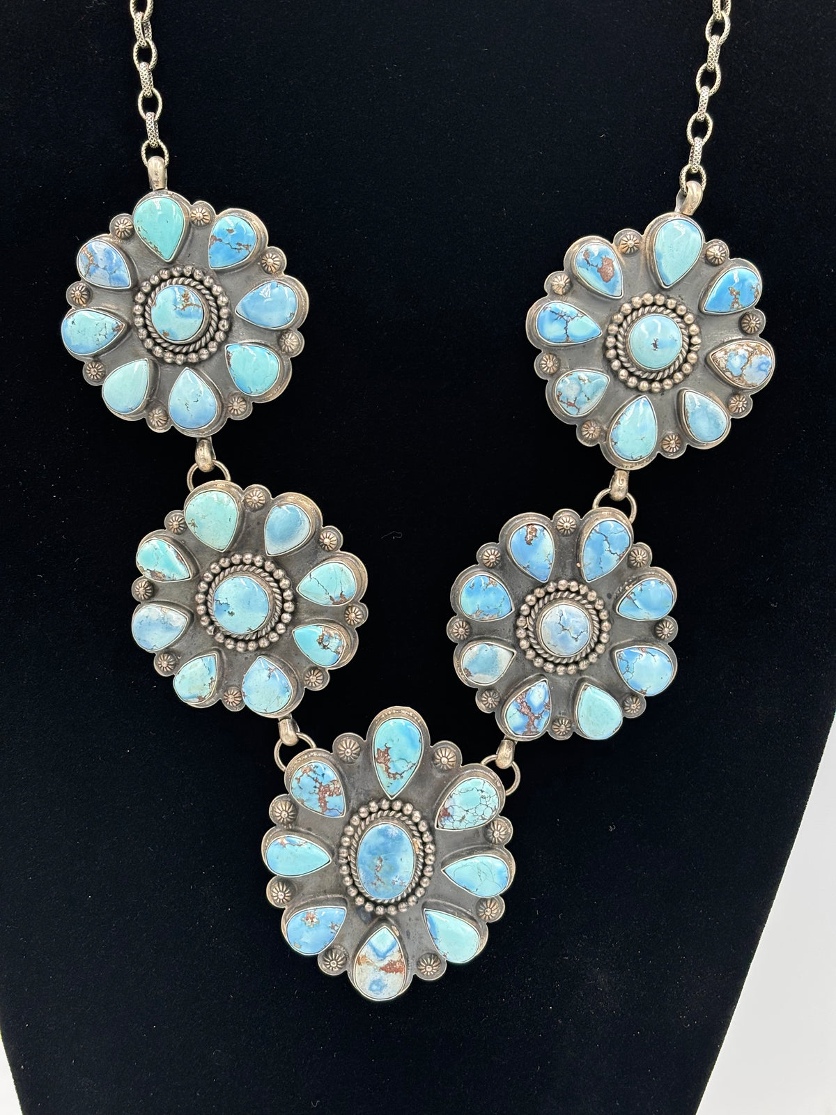 Golden Hills #917-23 Cluster Necklace by Gilbert Platero
