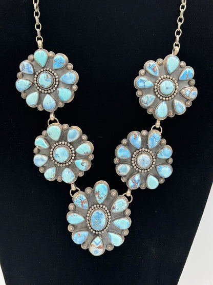 Golden Hills #917-23 Cluster Necklace by Gilbert Platero