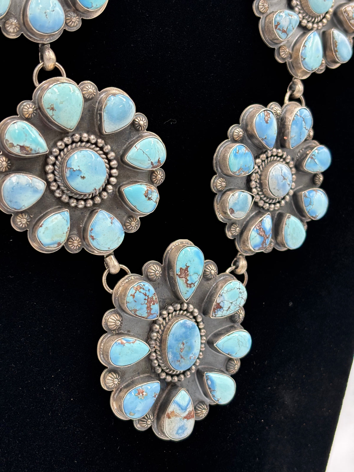 Golden Hills #917-23 Cluster Necklace by Gilbert Platero