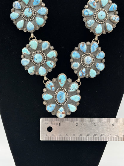 Golden Hills #917-23 Cluster Necklace by Gilbert Platero