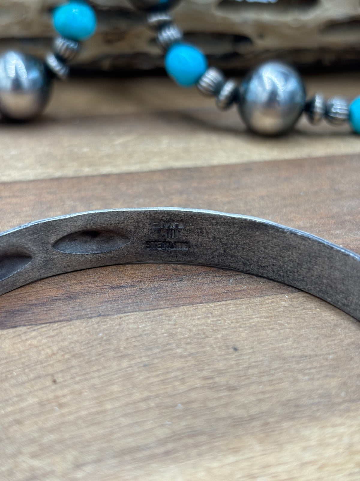 Sterling Bangle #930-13 by Elvira Bill, Navajo