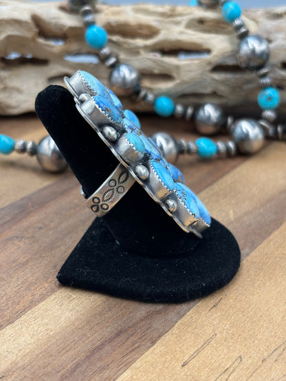 Golden Hills #101-13 Cluster Ring Adjustable by Boyd Ashley, Navajo