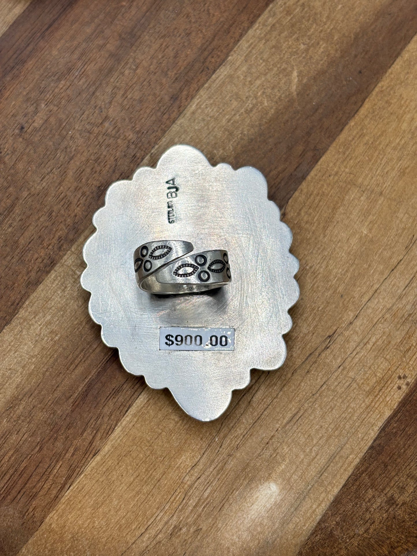 Golden Hills #101-13 Cluster Ring Adjustable by Boyd Ashley, Navajo