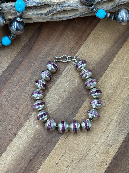 Purple Spiny #917-31 Pearl Bracelet by Federico