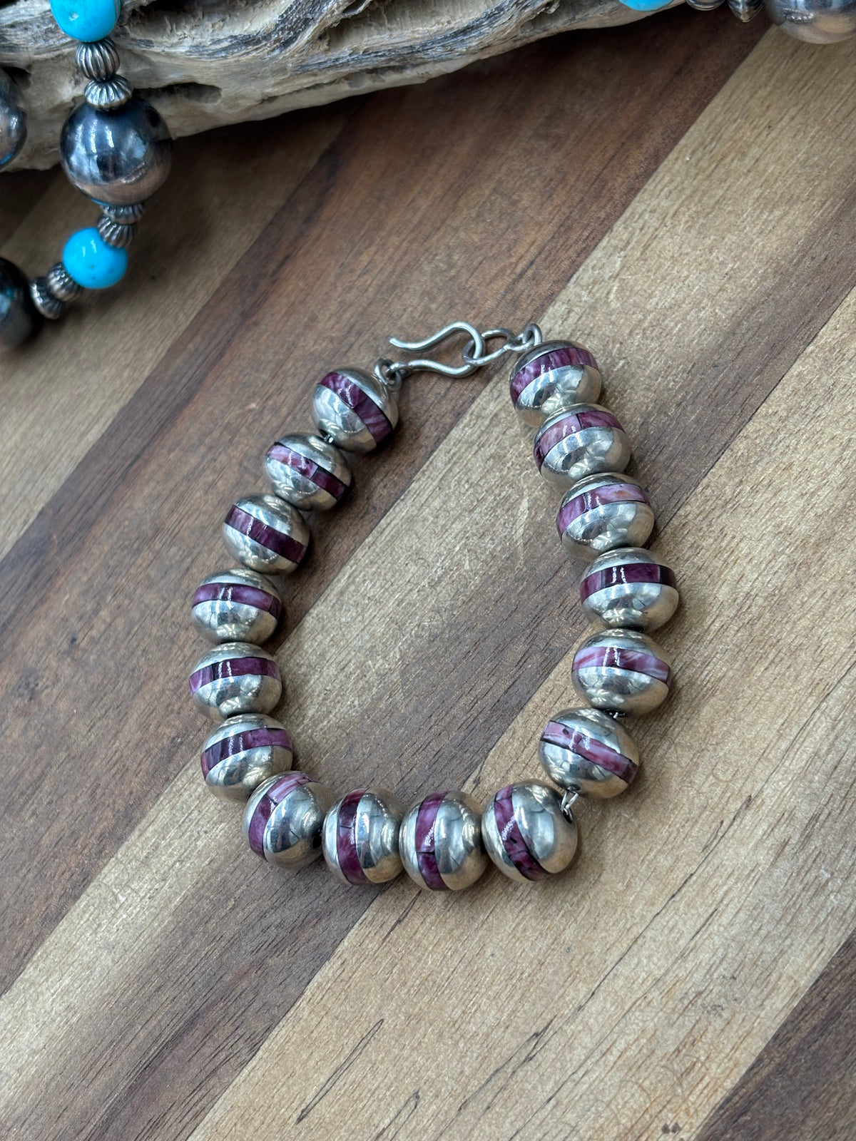Purple Spiny #917-31 Pearl Bracelet by Federico