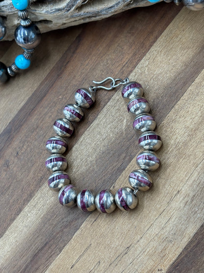 Purple Spiny #917-31 Pearl Bracelet by Federico