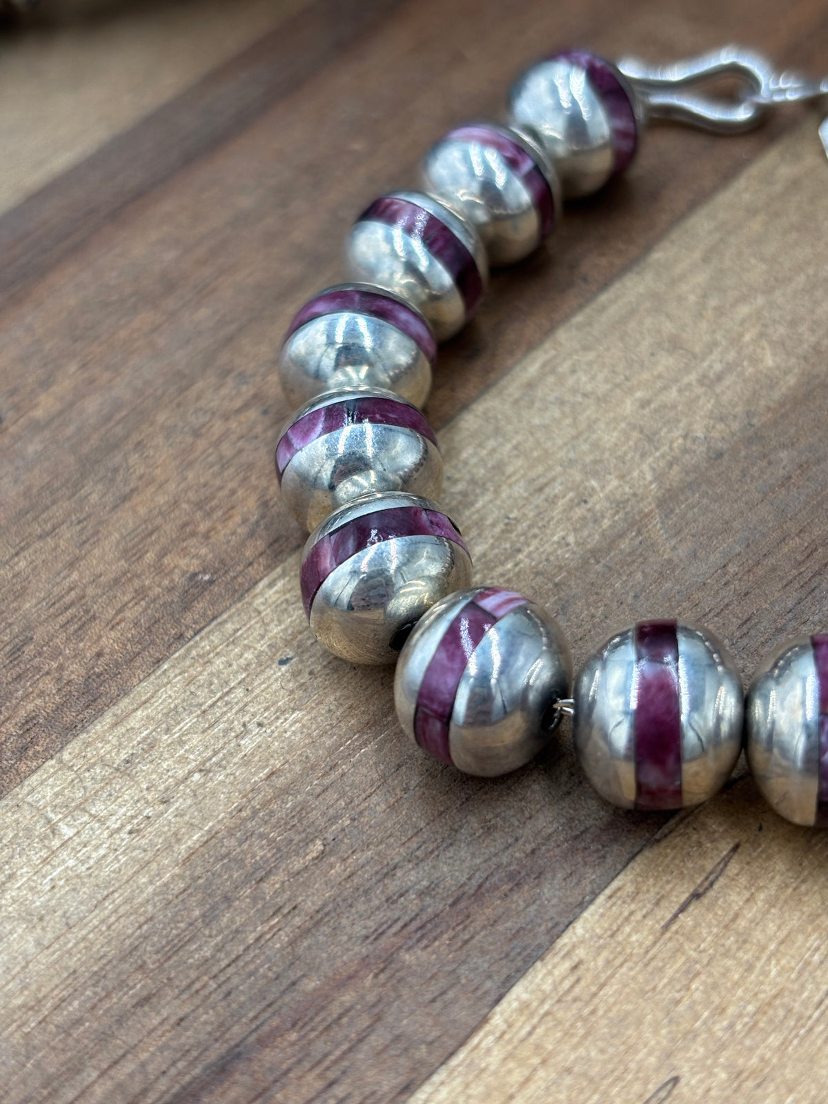 Purple Spiny #917-31 Pearl Bracelet by Federico