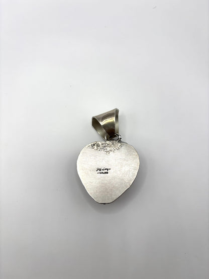 Pink Conch Heart Pendant By Jeff Largo