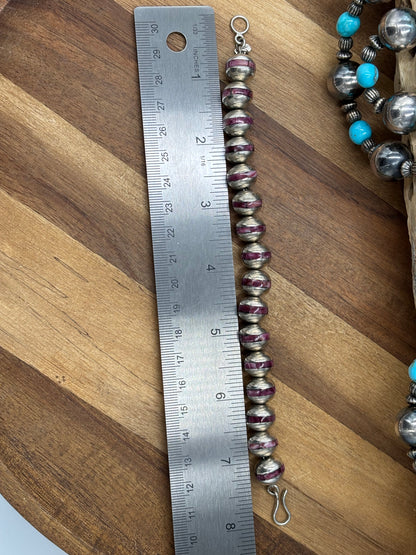 Purple Spiny #917-31 Pearl Bracelet by Federico