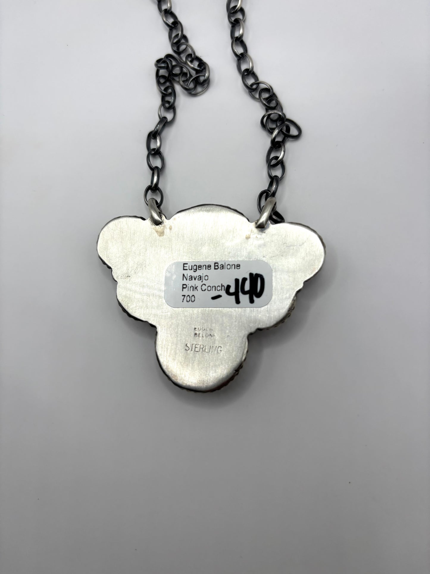 Pink Conch Half Cluster Necklace by Eugene Balone