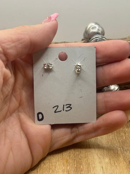Mine #8 Turquoise Stud Earrings D by Chassity Belone, Navajo