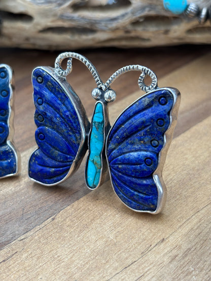 Lapis & Turquoise #917-28 CLIP Earrings by Federico