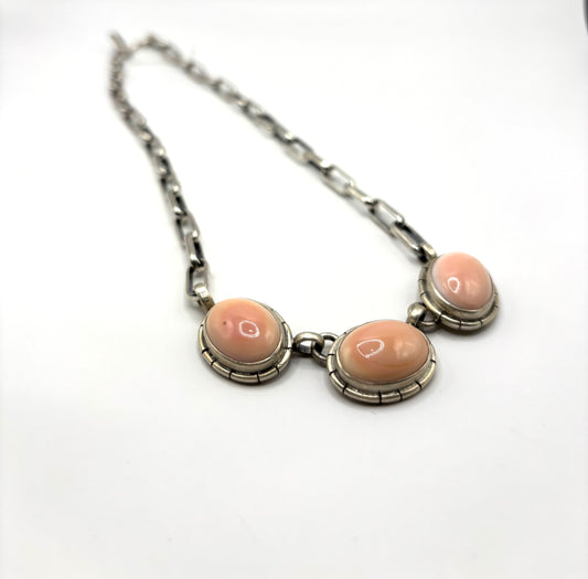 Pink Conch Charm Necklace