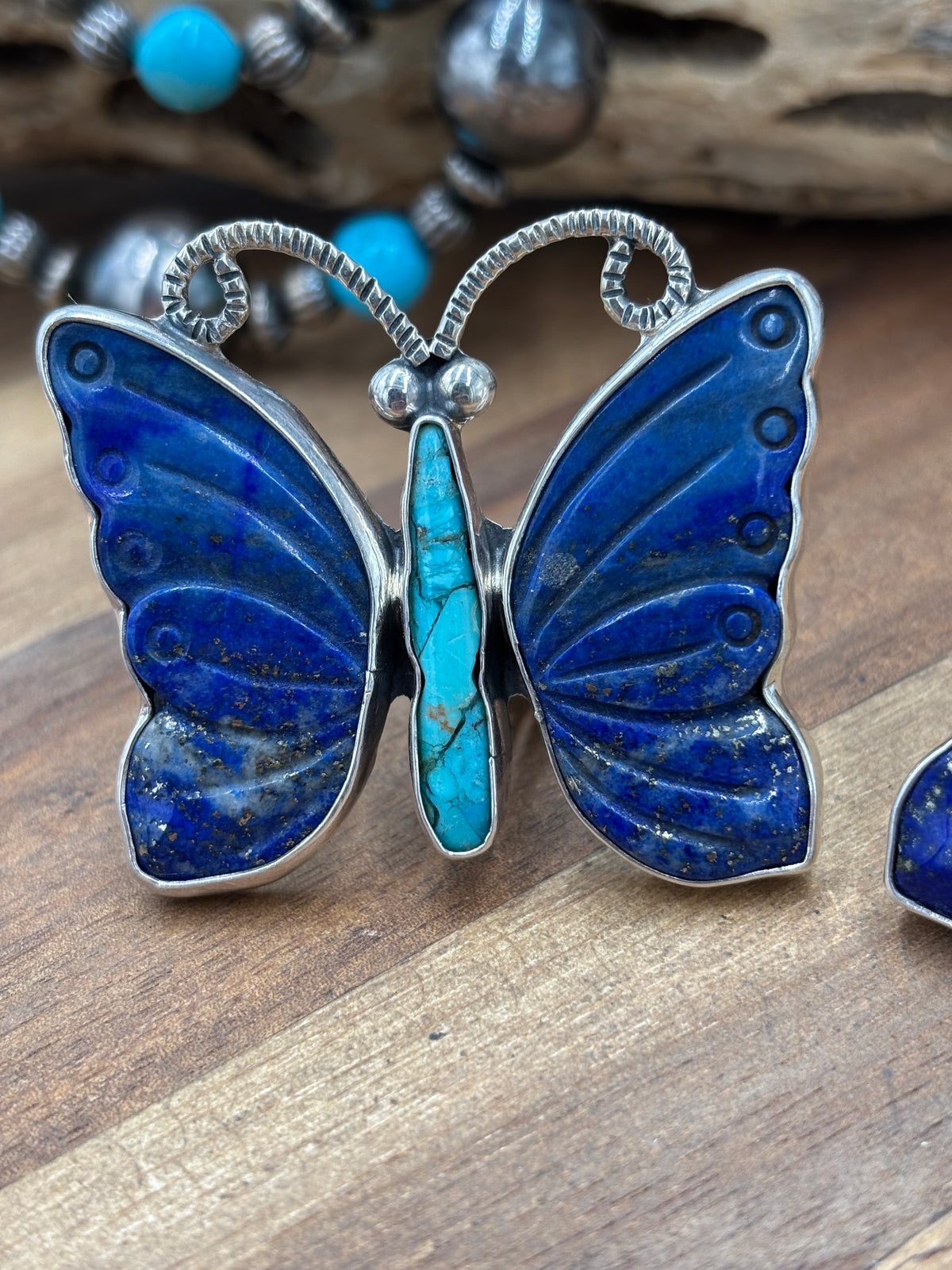 Lapis & Turquoise #917-28 CLIP Earrings by Federico