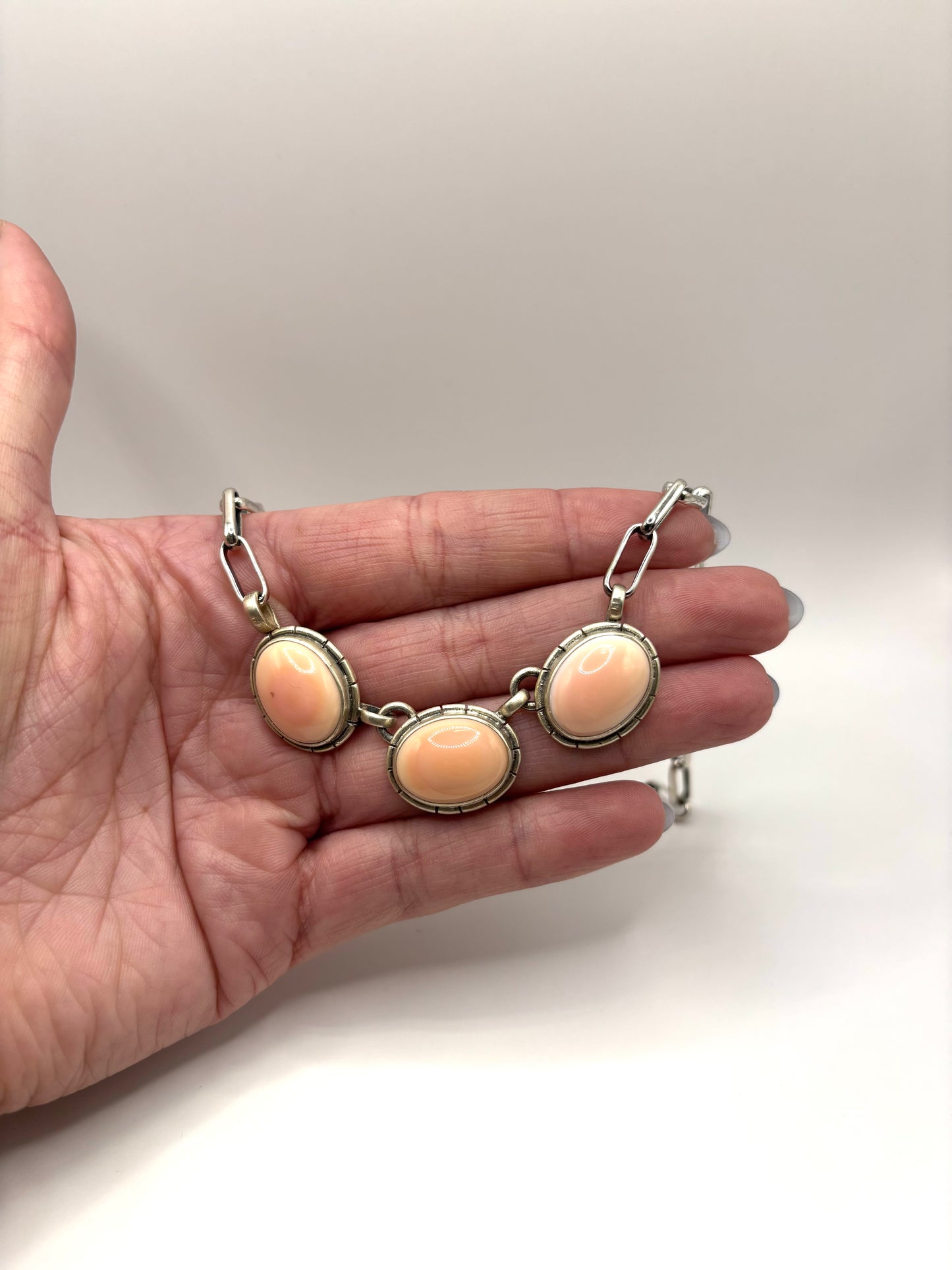 Pink Conch Charm Necklace