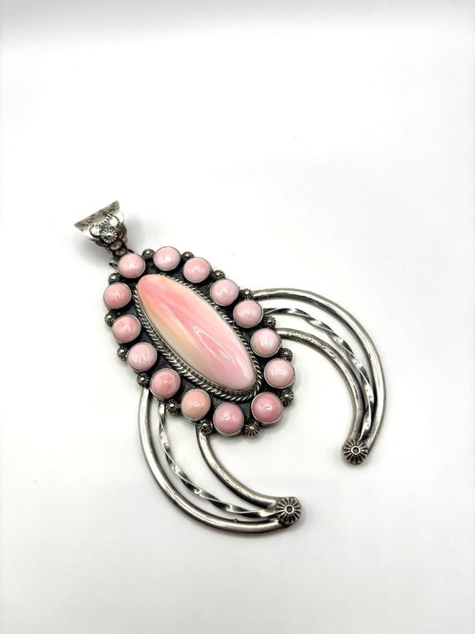 Pink Conch Naja Pendant By Ned Nez