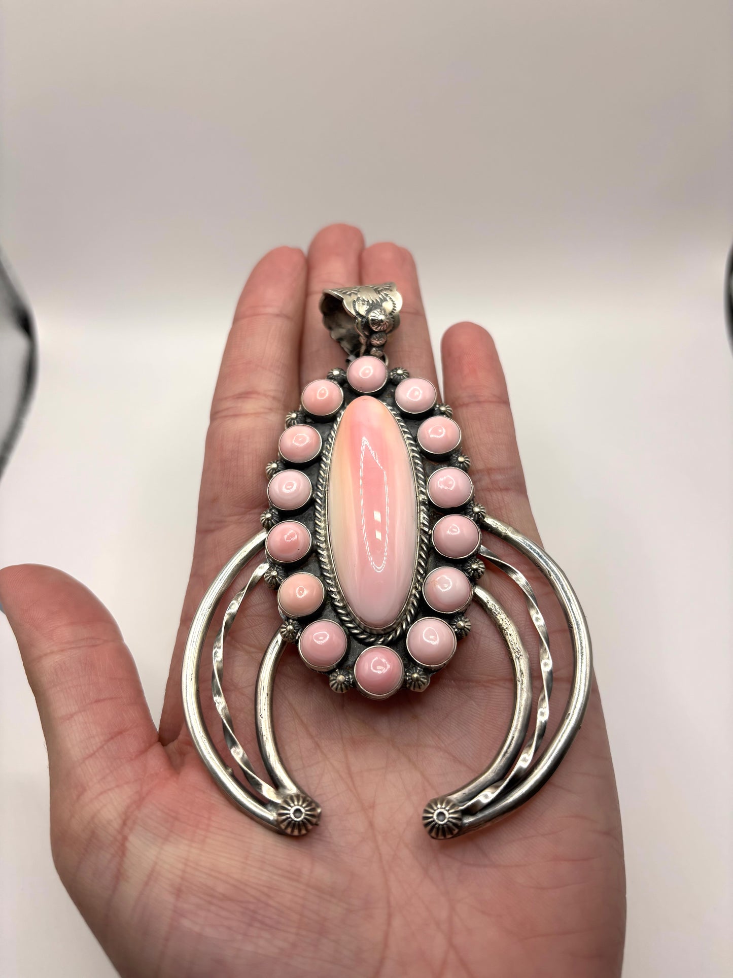 Pink Conch Naja Pendant By Ned Nez