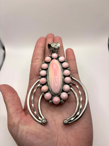 Pink Conch Naja Pendant By Ned Nez