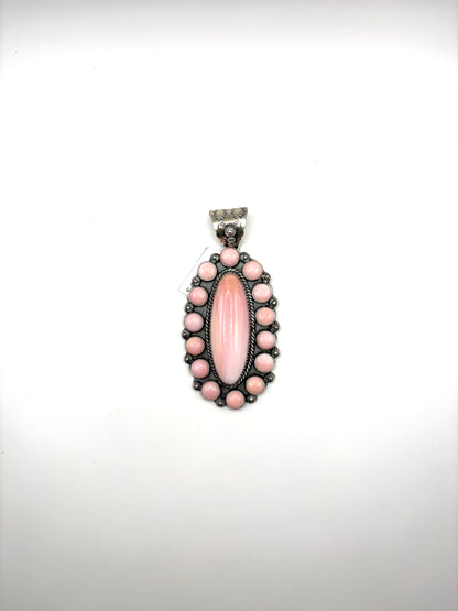 Pink Conch Cluster Pendant by Ned Nez