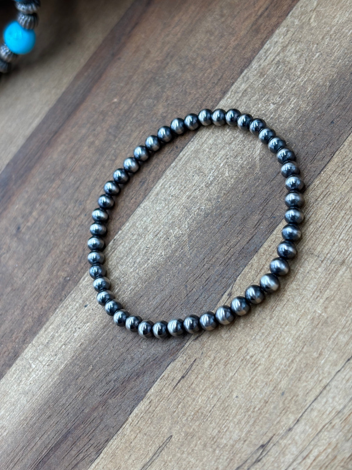 4mm #917-32 Sterling Silver Pearl Stretchy Bracelet