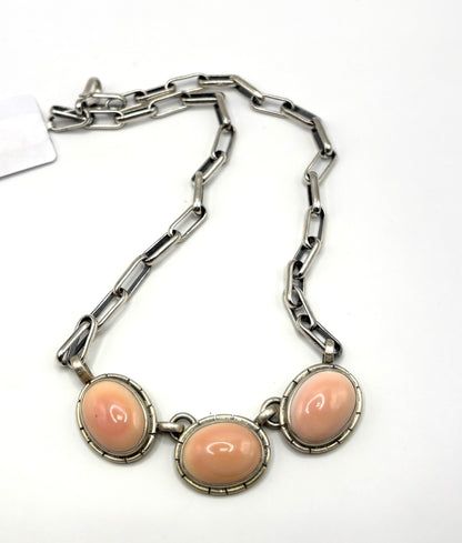 Pink Conch Charm Necklace