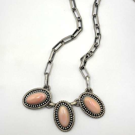 Pink Conch Charm Necklace by Zia