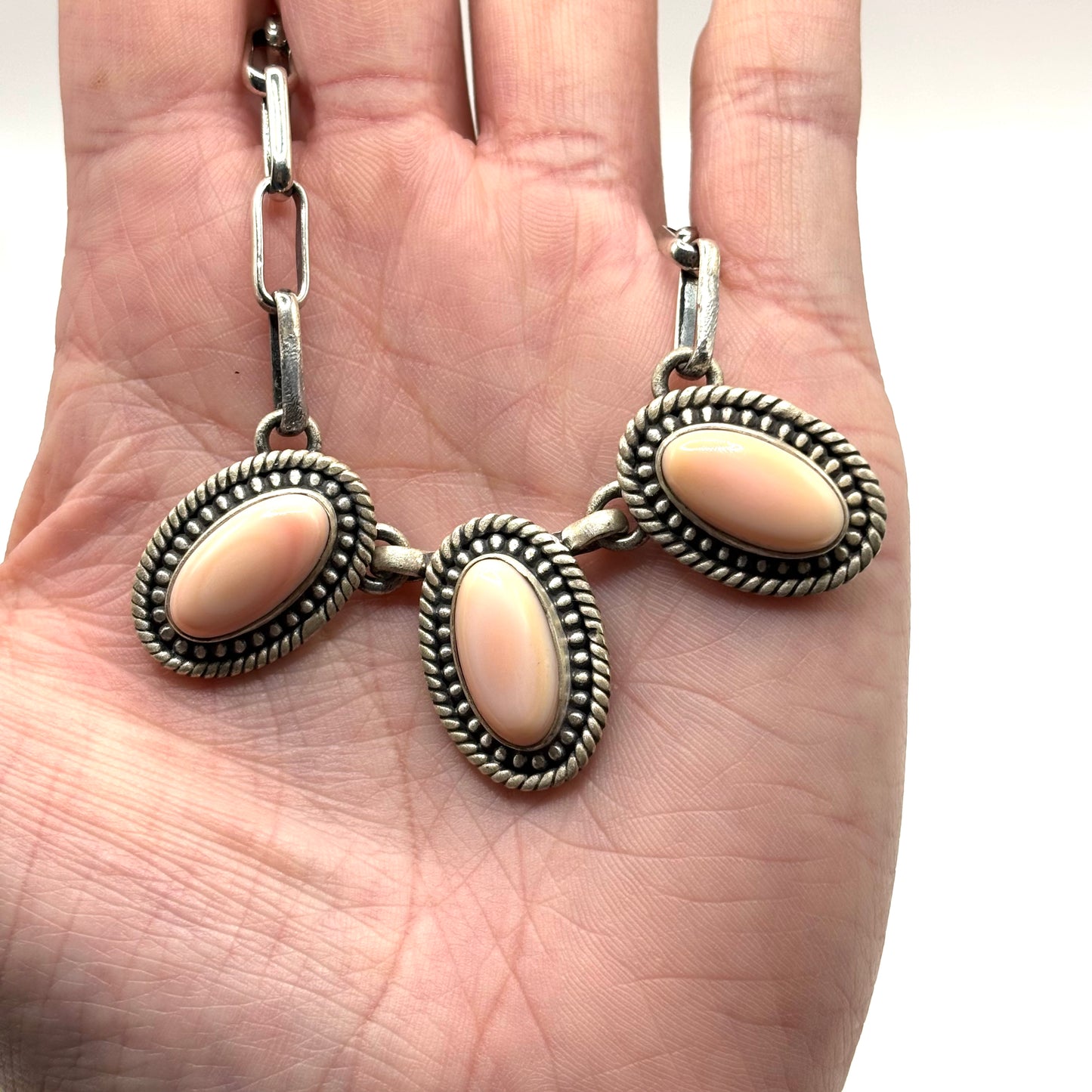Pink Conch Charm Necklace by Zia