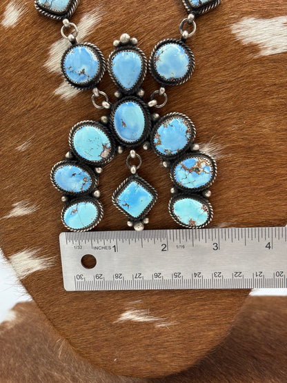 Golden Hills #101-10 Statement Naja Necklace by Devin Brown, Navajo