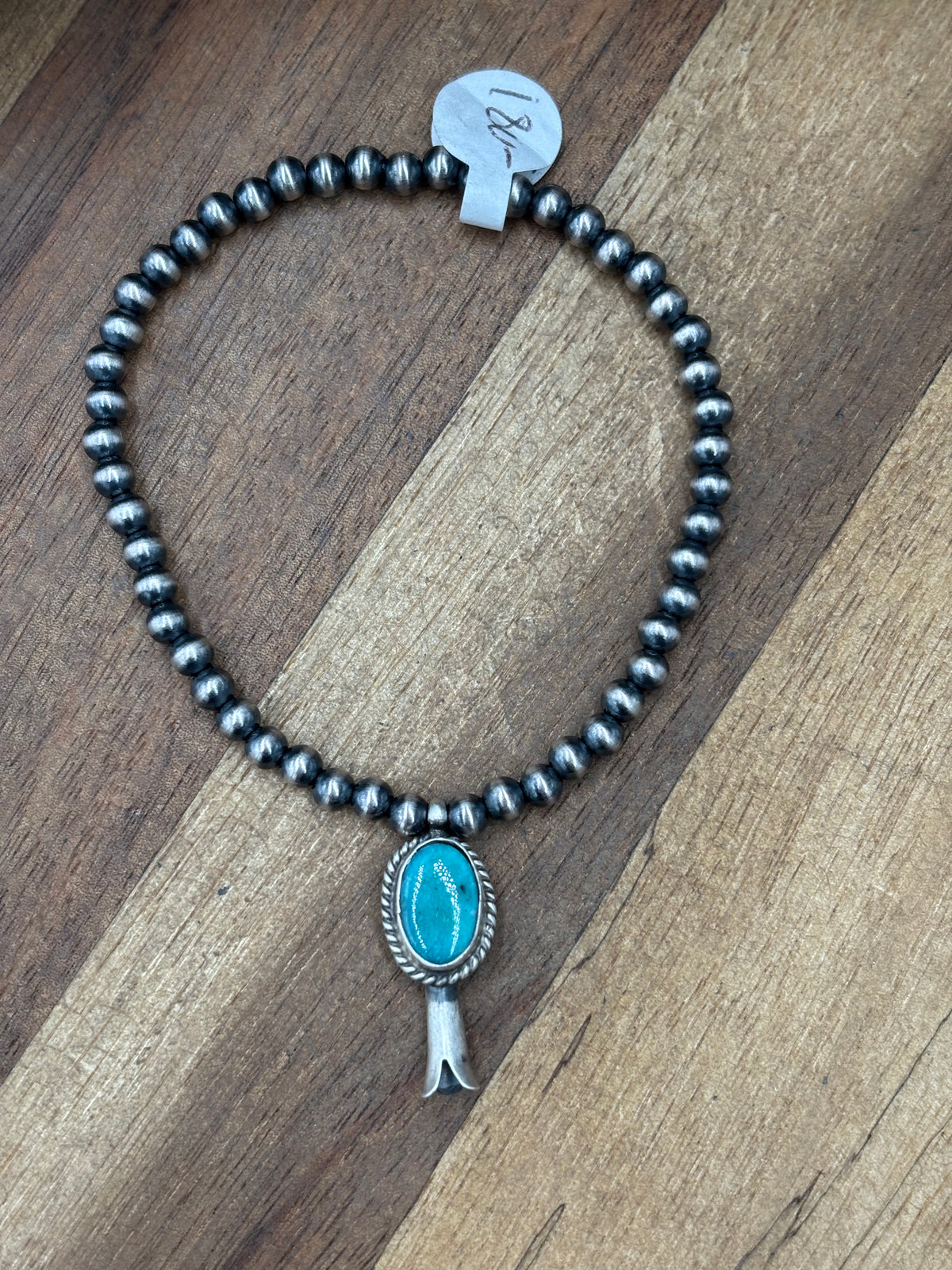 Turquoise Blossom #917-35 Sterling Silver Pearl Bracelet
