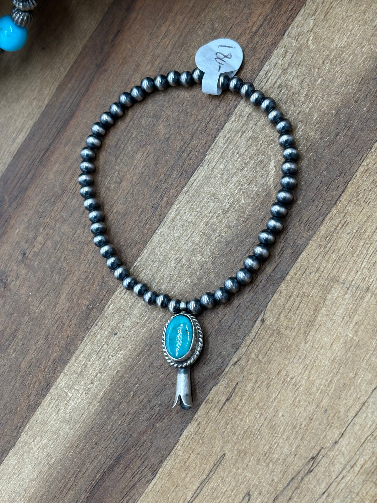 Turquoise Blossom #917-35 Sterling Silver Pearl Bracelet